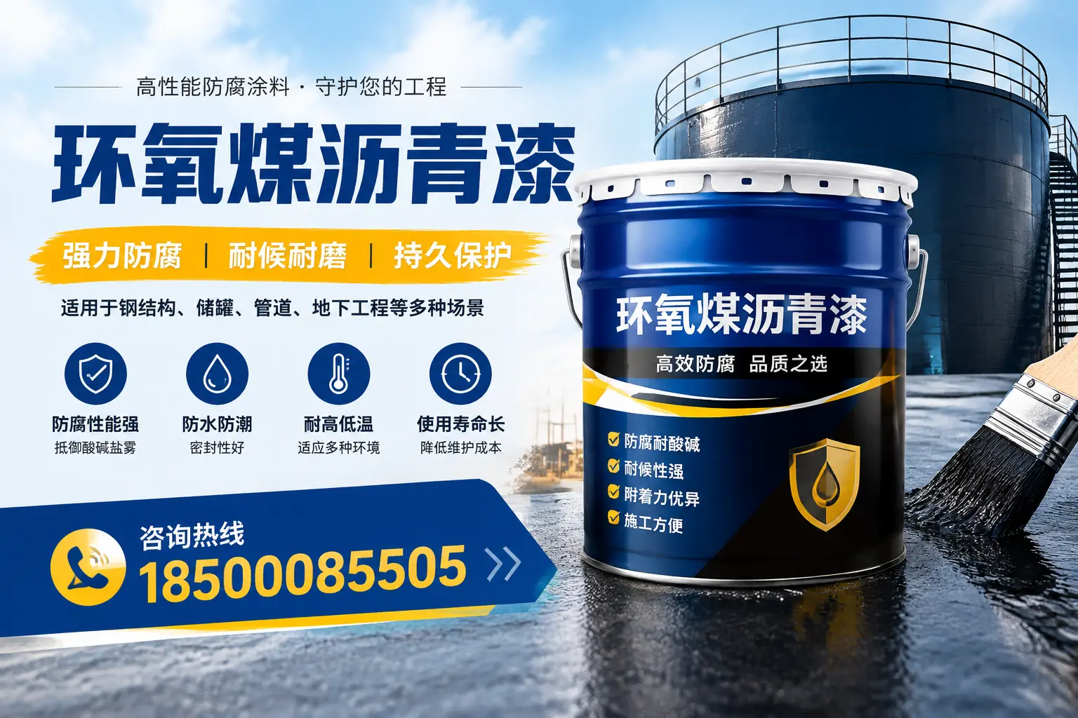 环氧煤沥青漆在工业中的应用,定安企业的选择